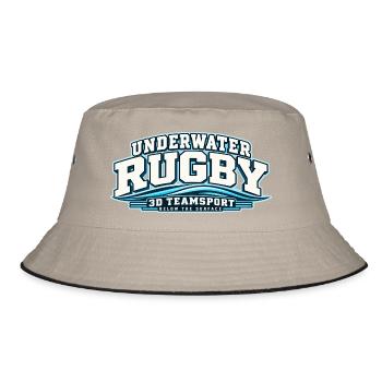 Unterwasser Rugby 3D TeamSport - Bucket Hat - Khaki/Schwarz - Vorne