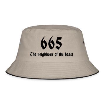 665 - Bucket Hat - khaki/black - Front