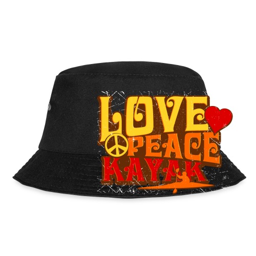 peace love kayak revised and final - Bucket Hat