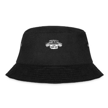 Shut Up and Squat Bodybuilding - Bucket Hat - Schwarz - Hinten - Lela (165cm)