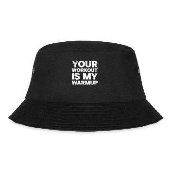 Gym Fitness Workout Warmup Fitnessstudio - Bucket Hat - Schwarz - Hinten - Lela (165cm)