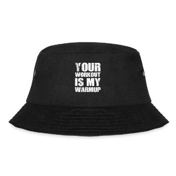Gym Fitness Workout Warmup Fitnessstudio - Bucket Hat - Schwarz - Hinten - Lela (165cm)