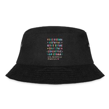 Great Things Take Time, Stay Patient and Strong - Bucket Hat - black - Back - Lela (165cm)