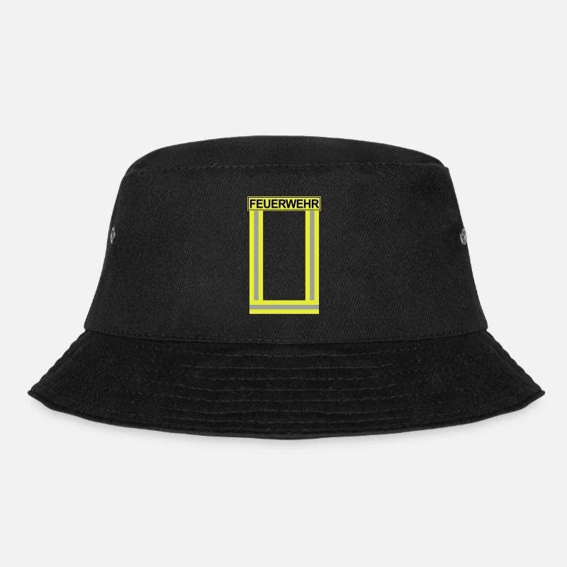 Feuerwehr Neon klein - Bucket Hat - Schwarz
