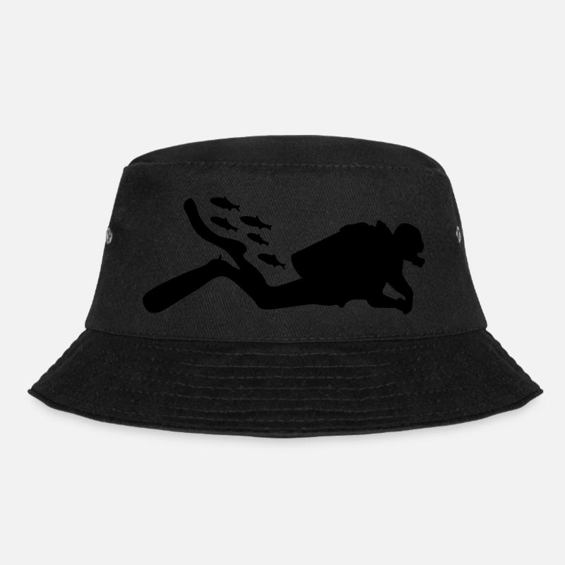 Tauchen - Bucket Hat - Schwarz
