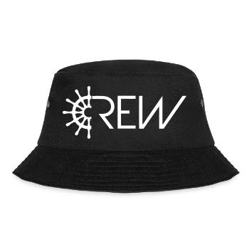 Sailing Crew Sailing Team Ship Steering Wheel Text Logo - Bucket Hat - black - Front - Lela (165cm)