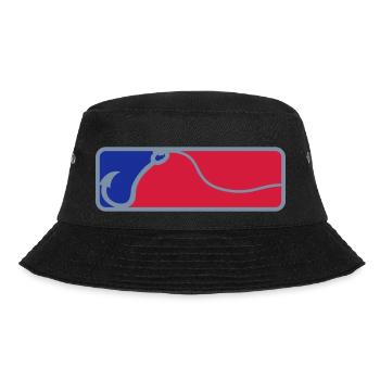Red Blue Fishing Hook - Bucket Hat - black - Front - Lela (165cm)