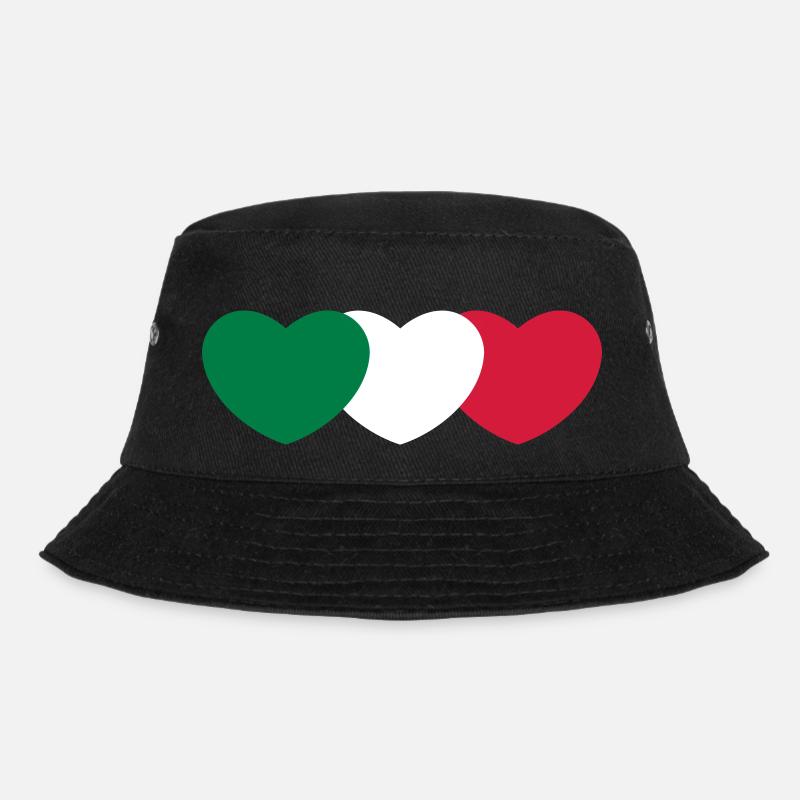 Italiens Herz - Bucket Hat - Schwarz