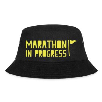 marathon in progress with little flag - Bucket Hat - black - Front - Lela (165cm)