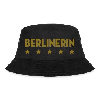 Berliner Berlinerin Berlin Deutschland Deutsch - Bucket Hat - Schwarz - Vorne - Lela (165cm)