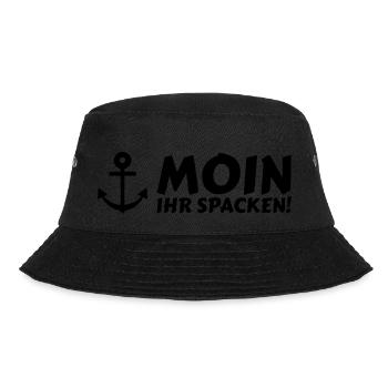 moin ihr spacken - Bucket Hat - Schwarz - Vorne - Lela (165cm)