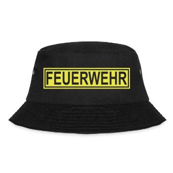 FEUERWEHR mit Rahmen - Freiwillige Feuerwehr FW02 - Bucket Hat - Schwarz - Vorne - Lela (165cm)
