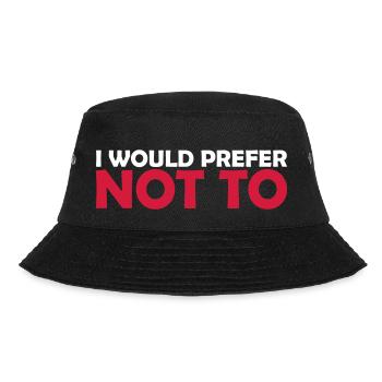 I prefer not to - Bucket Hat - black - Front - Lela (165cm)