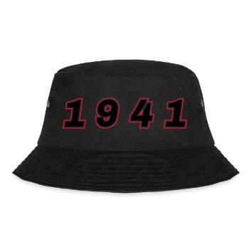 1941 Jahr Zahl - Bucket Hat - Schwarz - Vorne - Lela (165cm)