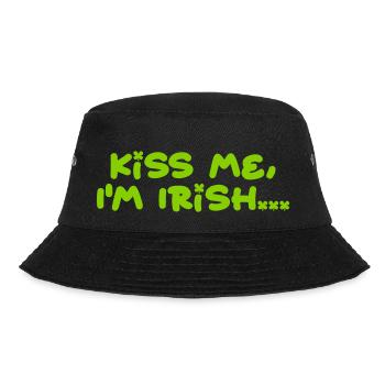 Kiss me I ́m Irish - Bucket Hat - black - Front - Lela (165cm)