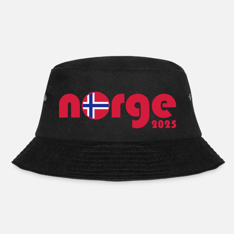 Norge 2025 Norwegen - Bucket Hat - Schwarz