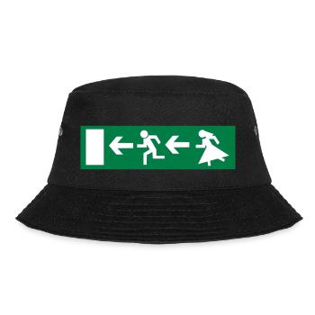 Junggesellenabschied - Bucket Hat - Schwarz - Vorne - Lela (165cm)
