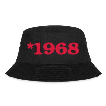 Geburtstag - geboren im Jahr *1968 - Bucket Hat - Schwarz - Vorne - Lela (165cm)