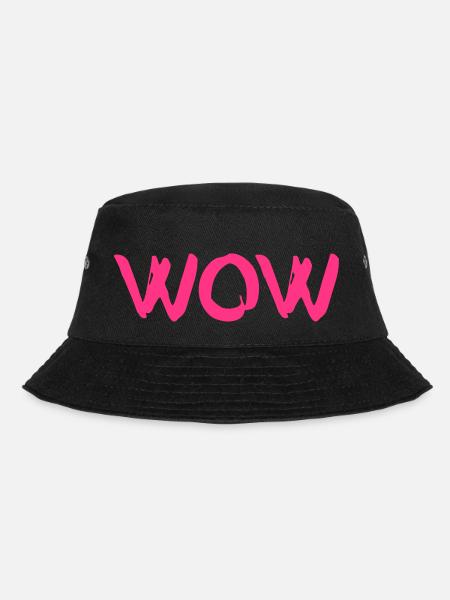 Wow - Bucket Hat - Schwarz