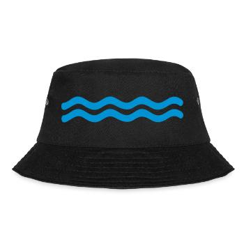 Wellen - Bucket Hat - Schwarz - Vorne - Lela (165cm)