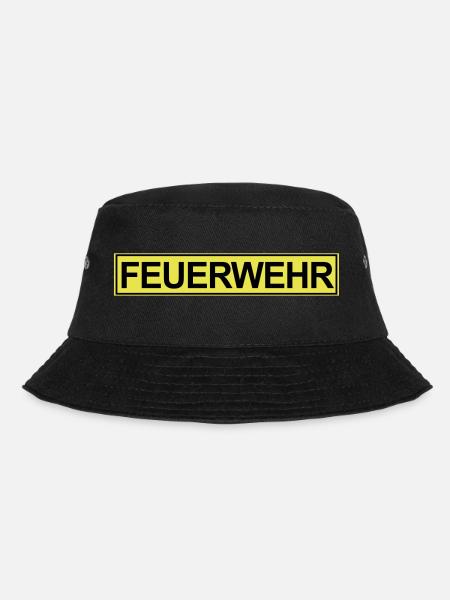 Feuerwehr Neon klein - Bucket Hat - Schwarz