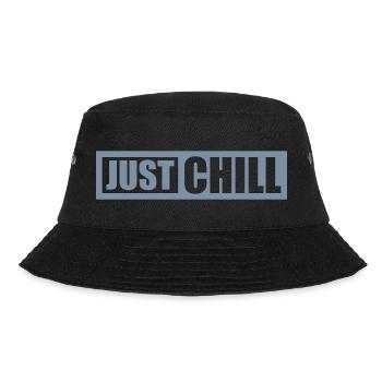 Logo Just Chill Text - Bucket Hat - Schwarz - Vorne - Lela (165cm)