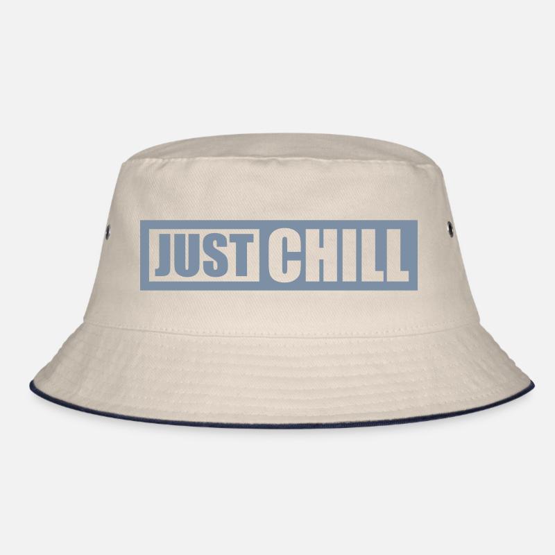 Logo Just Chill Text Bucket Hat