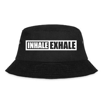inhale exhale yoga Zitat - Bucket Hat - Schwarz - Vorne - Lela (165cm)