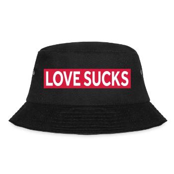 LOVE SUCKS - Bucket Hat - black - Front - Lela (165cm)