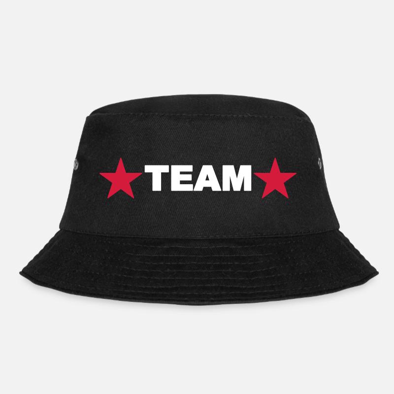 Team Rücken Stern - Bucket Hat - Schwarz