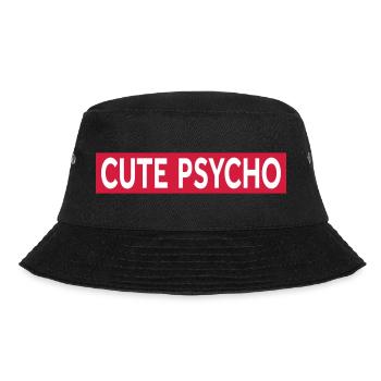 CUTE PSYCHO - Bucket Hat - Schwarz - Vorne - Lela (165cm)