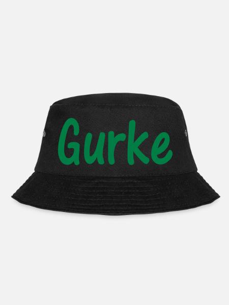 Gurke - Bucket Hat - Schwarz