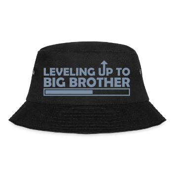 Leveling up big brother - Bucket Hat - Schwarz - Vorne - Lela (165cm)