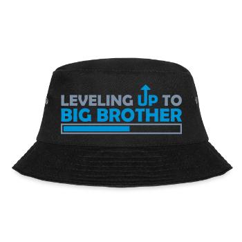 Leveling up big brother - Bucket Hat - Schwarz - Vorne - Lela (165cm)