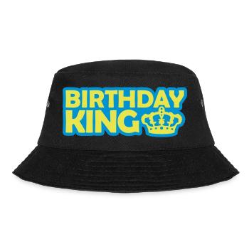Birthday King Party Logo - Bucket Hat - Schwarz - Vorne - Lela (165cm)