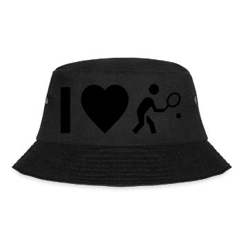 Cool "I Love Tennis" design for him and her - Bucket Hat - black - Front - Lela (165cm)