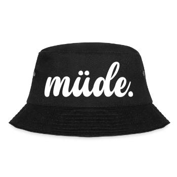 Müde - Bucket Hat - Schwarz - Vorne - Lela (165cm)