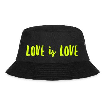 Love Is Love - Bucket Hat - Schwarz - Vorne - Lela (165cm)