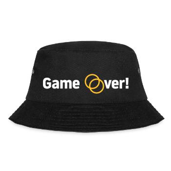 Game over Wedding Couple Bride Groom Rings - Bucket Hat - black - Front - Lela (165cm)