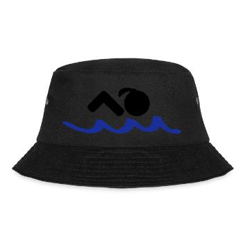 schwimmerin schiwmmen schwimmbad - Bucket Hat - Schwarz - Vorne - Lela (165cm)
