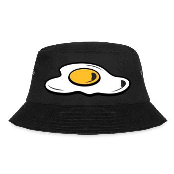 Ein Spiegelei - Bucket Hat - Schwarz - Vorne - Lela (165cm)