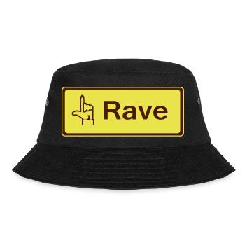 rzhw_rave_2c - Bucket Hat - Schwarz - Vorne - Lela (165cm)