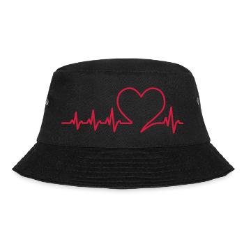Heartbeat heartbeat Love Love Valentine's Day coeur - Bucket Hat - black - Front - Lela (165cm)