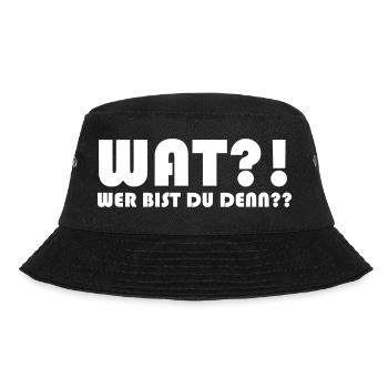 WAT wer bist du denn - Bucket Hat - Schwarz - Vorne - Lela (165cm)