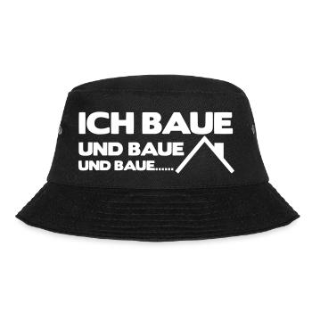 Ich baue und baue und baue - Bucket Hat - Schwarz - Vorne - Lela (165cm)