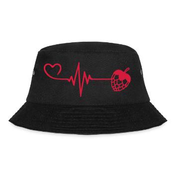 Bier zapfen puls herzschlag liebe - Bucket Hat - Schwarz - Vorne - Lela (165cm)