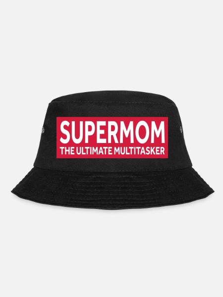 SUPERMOM - THE ULTIMATE MULTITASKER - Bucket Hat - black