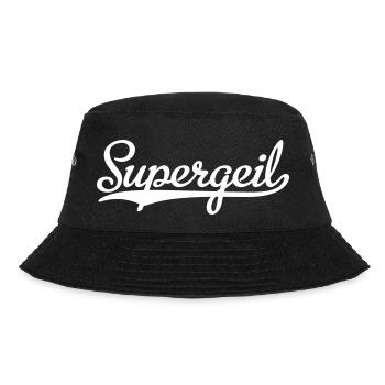 Supergeil - Bucket Hat - Schwarz - Vorne - Lela (165cm)