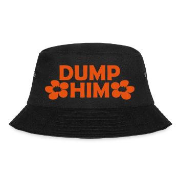 dump him Zitat Logo - Bucket Hat - Schwarz - Vorne - Lela (165cm)