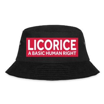 LICORICE - A BASIC HUMAN RIGHT - Bucket Hat - Schwarz - Vorne - Lela (165cm)